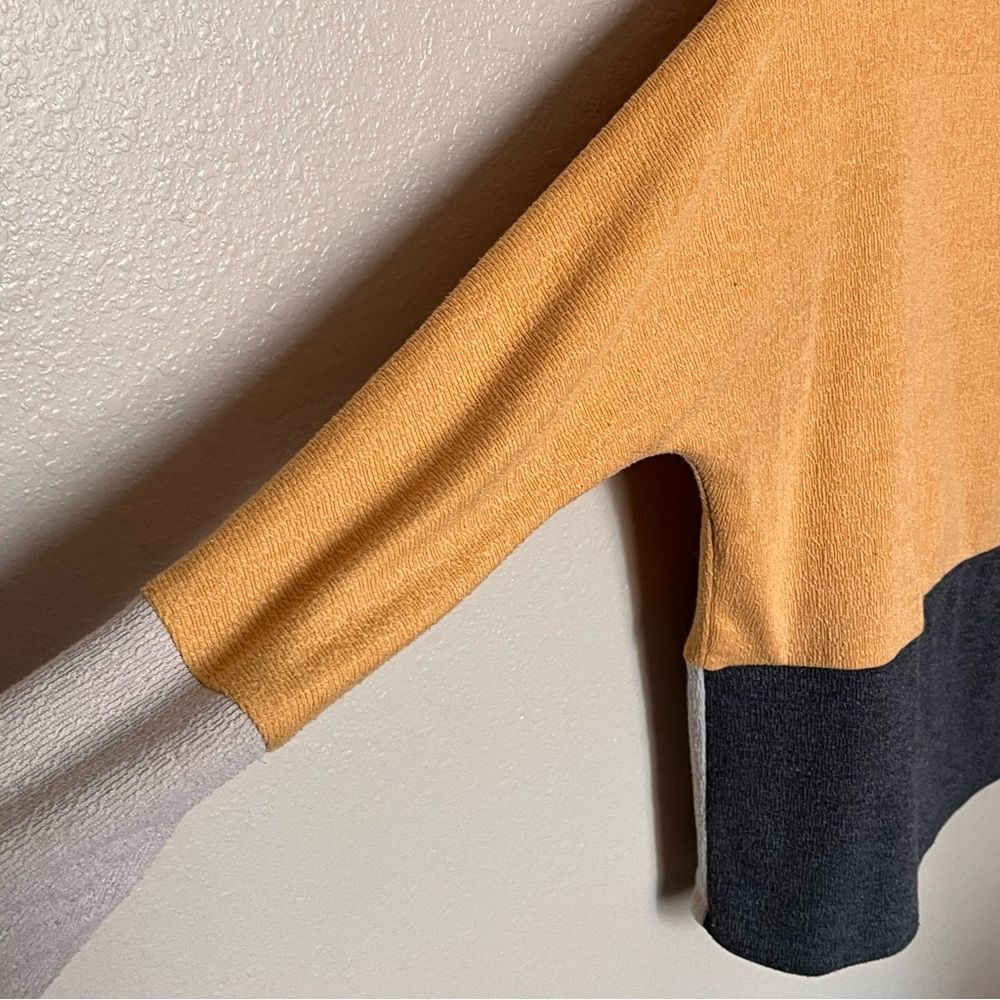 Thml Multi-Color Oversize Colorblock Mock Neck Lo… - image 6